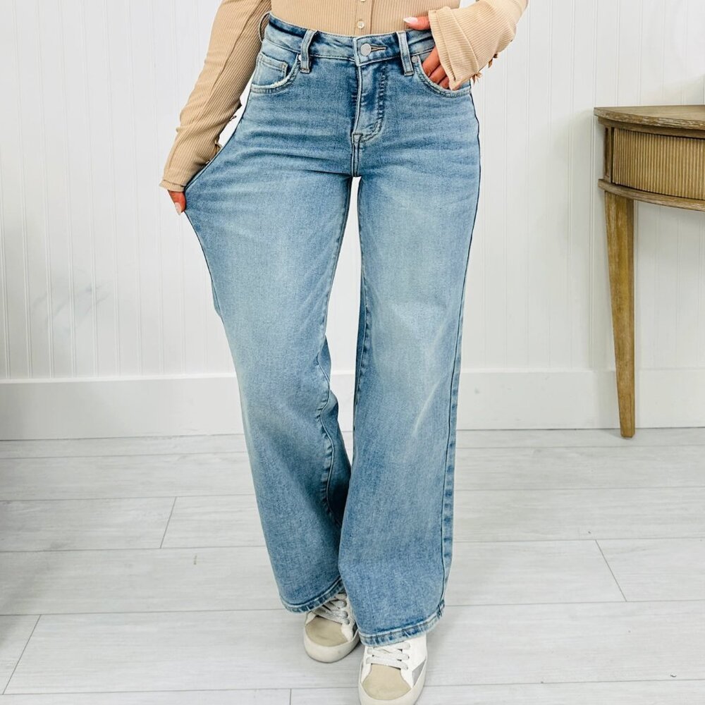 MOCO Fit Just Right Wide Leg Jeans Tummy Control